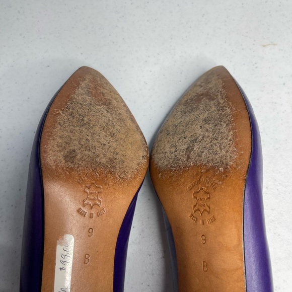 Amalfi vintage purple leather kitten heel women size 9B made in Italy - Picture 8 of 12